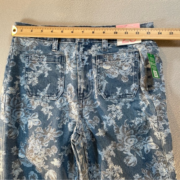 Gap x Love Shack Fancy Women’s ‘70s Flare High Rise Floral Jeans Size 25 - Picture 12 of 16